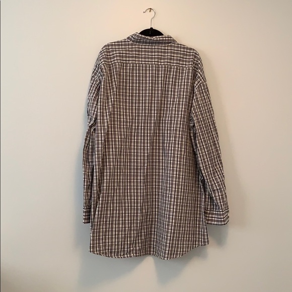 Denver Hayes classic fit grey navy plaid button up - Picture 2 of 5